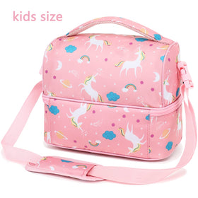 FlowFly Unicorn Double Decker compact design fits lunch boxes and snacks.