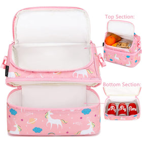 FlowFly Unicorn Double Decker insulated interior keeps food temperature longer.