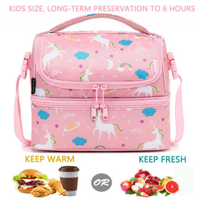FlowFly Unicorn Double Decker side compartment highlights easy organization for snacks.