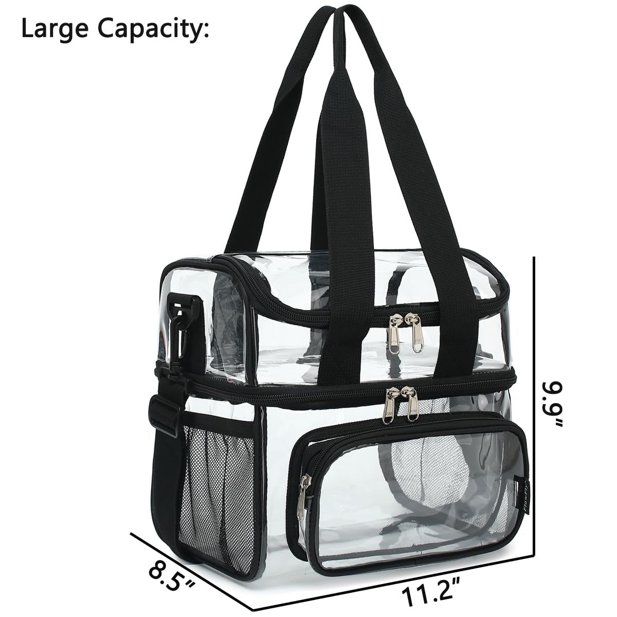 FlowFly waterproof clear bag highlights durable PVC and reinforced seams