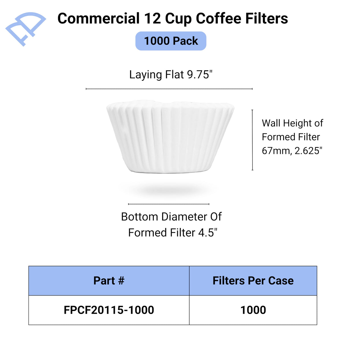 FLTR PUR taller sidewalls reduce overflow during busy pours
