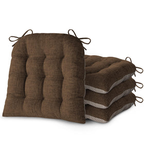 FlyGulls chair cushions set of four, D-shaped for comfortable dining seating