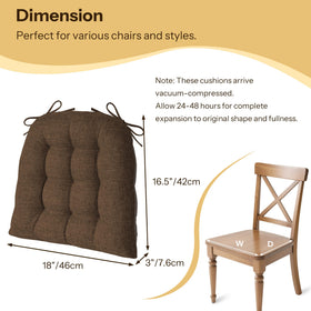 Non-slip backing and adjustable ties secure FlyGulls cushions on chairs