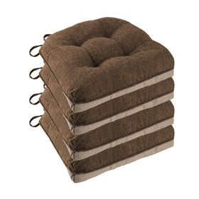 FlyGulls non-slip chair cushions set of four in coffee color for stable dining comfort.