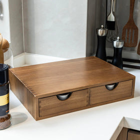 FLYIEE multifunctional shelf for coffee bar setups doubles as a decor piece.