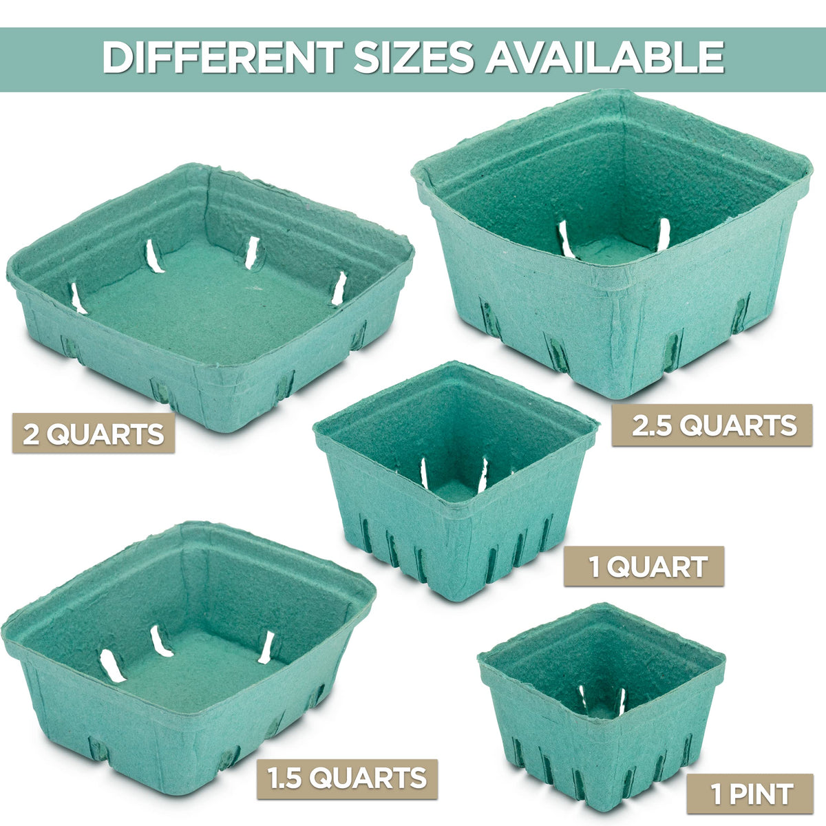 FMP Brands durable pulp basket withstands light moisture during display.