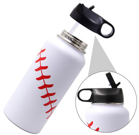 FMYWZS Baseball Water Bottle wide mouth for easy filling and cleaning