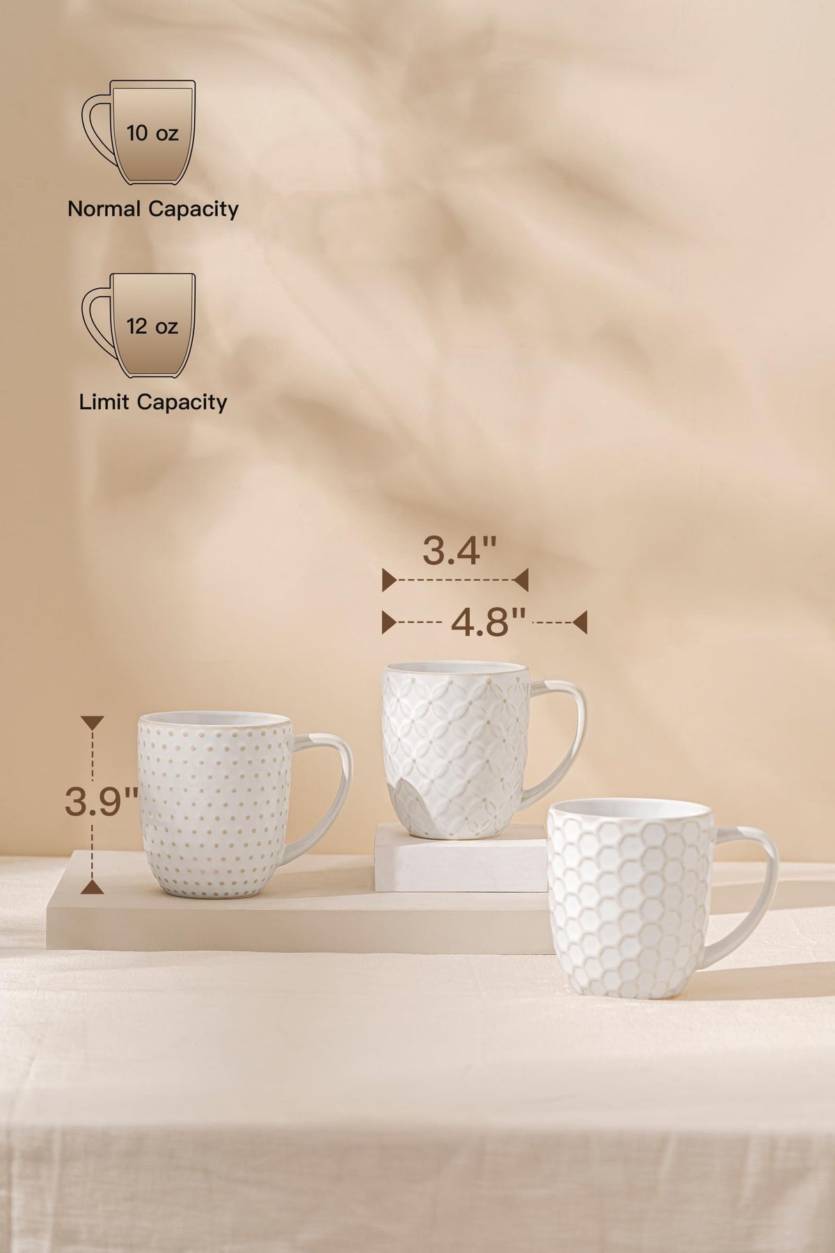 FOBENTA mug featuring striped texture with steady handling during tea