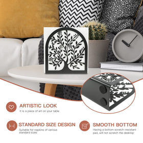 Fobule compact iron napkin holder fits small tables and keeps napkins steady.