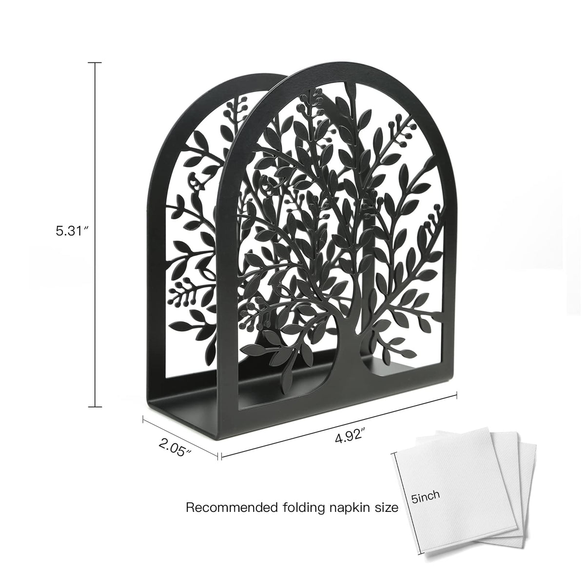 Fobule vertical stack design for easy grab of napkins.