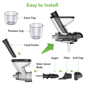 FOCOllK auger technology design supports higher juice yield.