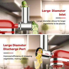 FOCOllK four-blade set demonstrates blade versatility for slicing and shredding