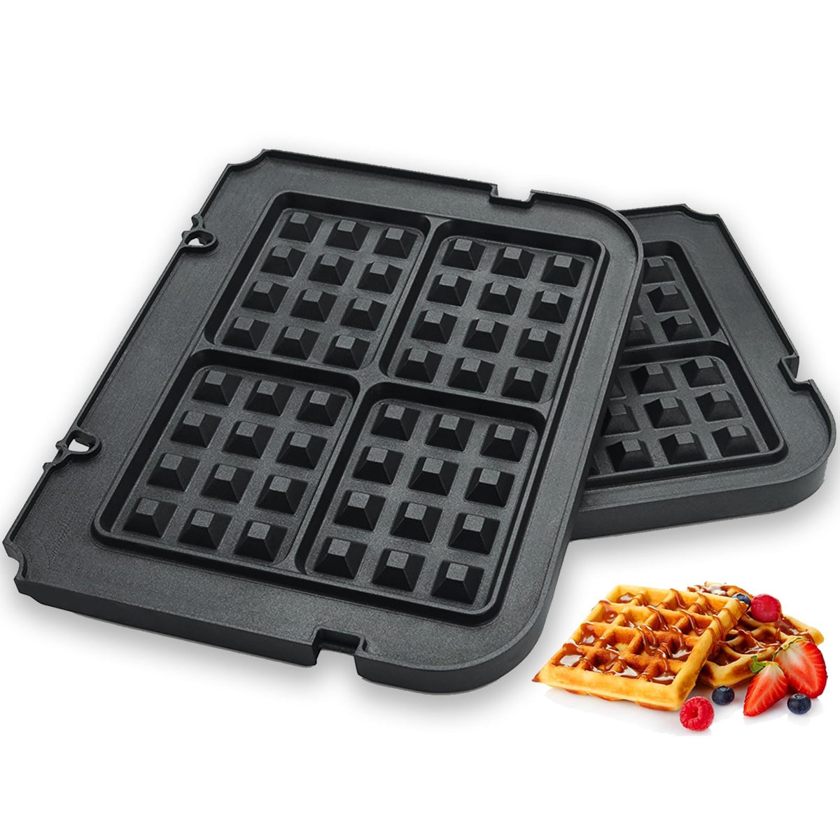 FOCOllK waffle plates for Cuisinart Griddler secure fit and even browning