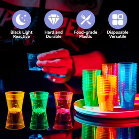 FOCUSLINE orange neon shot glass brightens Halloween celebrations and quick serves.