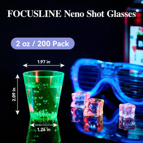 FOCUSLINE BPA-free 2oz shot glasses are durable and ideal for multiple servings