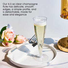 FOCUSLINE elegant clear champagne glasses add a refined look to any celebration