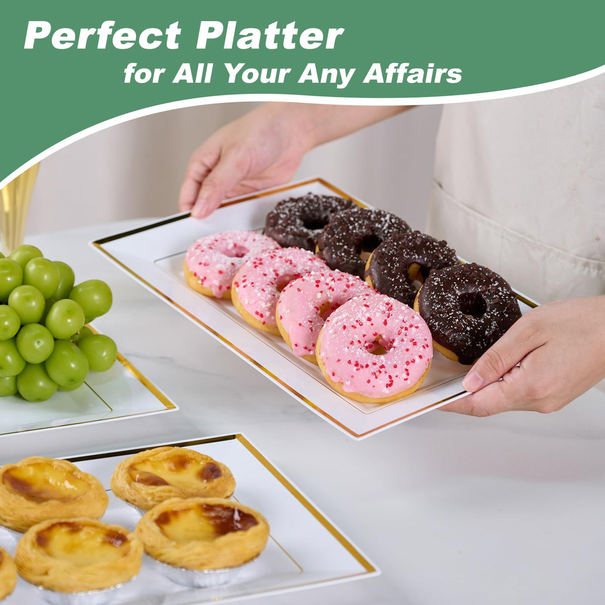 FOCUSLINE serving trays for weddings and events, stylish and functional.