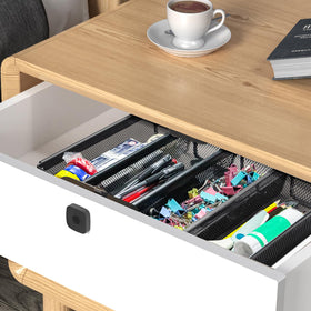 Fodofodo drawer organizer 9x3x2in fits compact drawers without slipping.