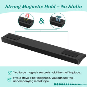 Foeacry enclosed-edge shelf minimizes mess from splashes