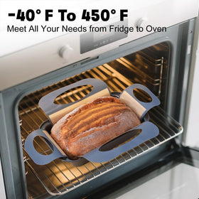 Foepoge banana bread idea demonstrated with versatile bake pan ready.