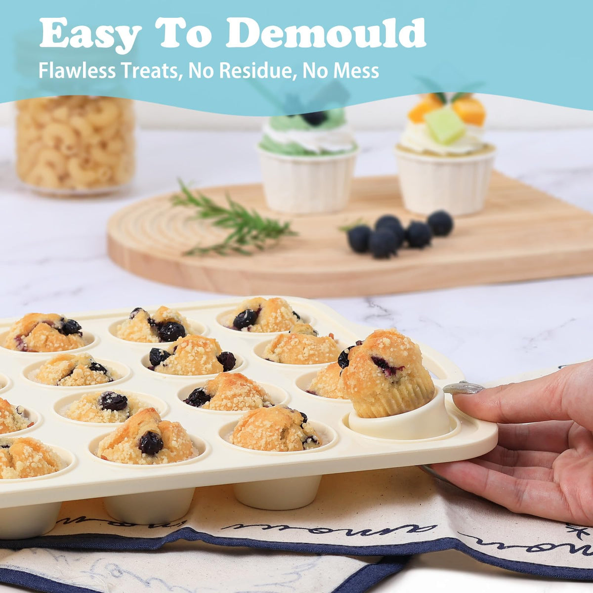 Foepoge batch-baking mini cups support quick, consistent snacks.