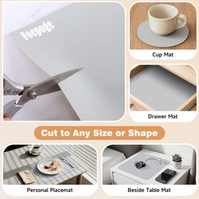 Foepoge non-slip double-sided silicone mat keeps items in place during tasks.