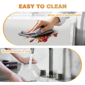 Foepoge mat placed under an appliance to shield counters from heat and scratches.