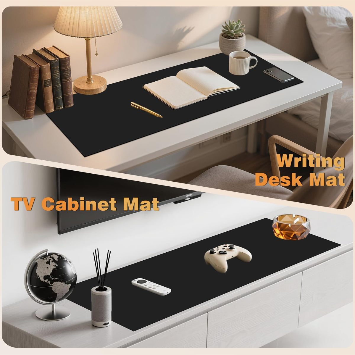 Foepoge waterproof and stain-resistant surface protects tables from oils and paints.
