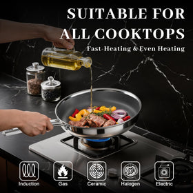 FogDream glass lid over pan for easy monitoring during cooking