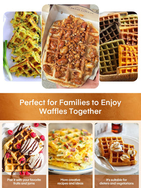 FOHERE recipe guide supports beginner and experienced waffle makers