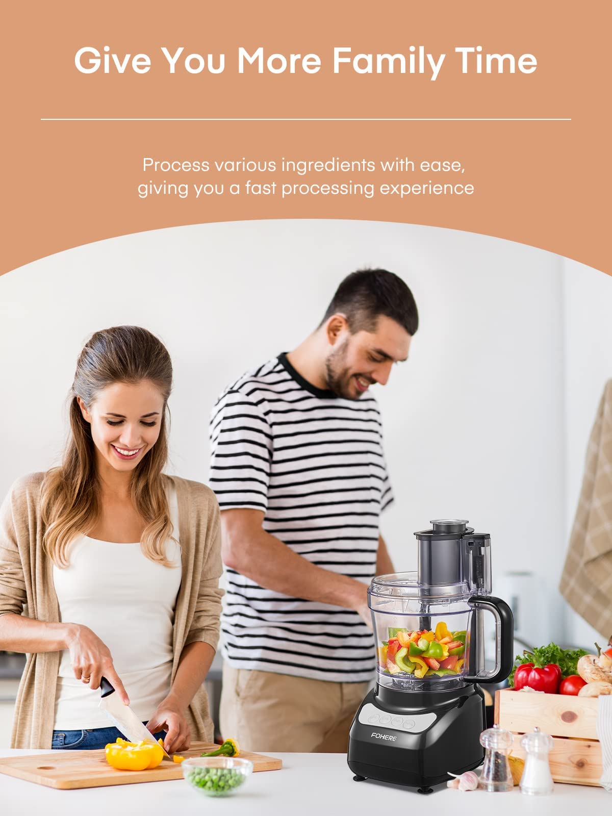 FOHERE BPA-free parts and dishwasher-safe components for easy cleanup