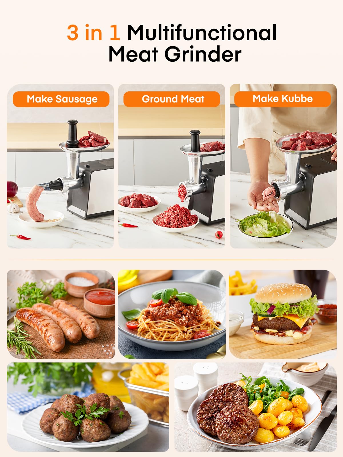 FOHERE grinder 3200W peak power enables batch grinding