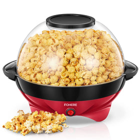 FOHERE popcorn machine with stirring rod ensures even popping and quick batch results