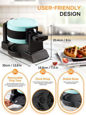 FOHERE cool-touch-handle promises safe handling during flipping and serving.