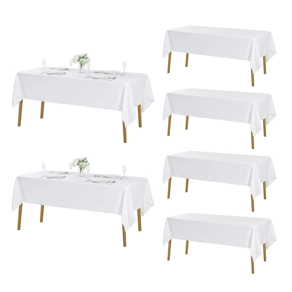 Fokitut rectangle tablecloth 60x102 white protects your table with clean, elegant dining style.