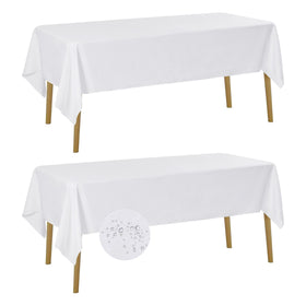 Fokitut tablecloth 60x120 rectangle in white; durable polyester for everyday dining.