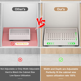 Fokyfok adhesive-install pull-out drawer enables quick no-drill mounting.
