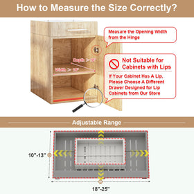Fokyfok adhesive roll-out drawer installing without drilling in a cabinet