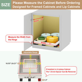Fokyfok expandable cabinet drawer demonstrates adjustable width and length for a precise fit.