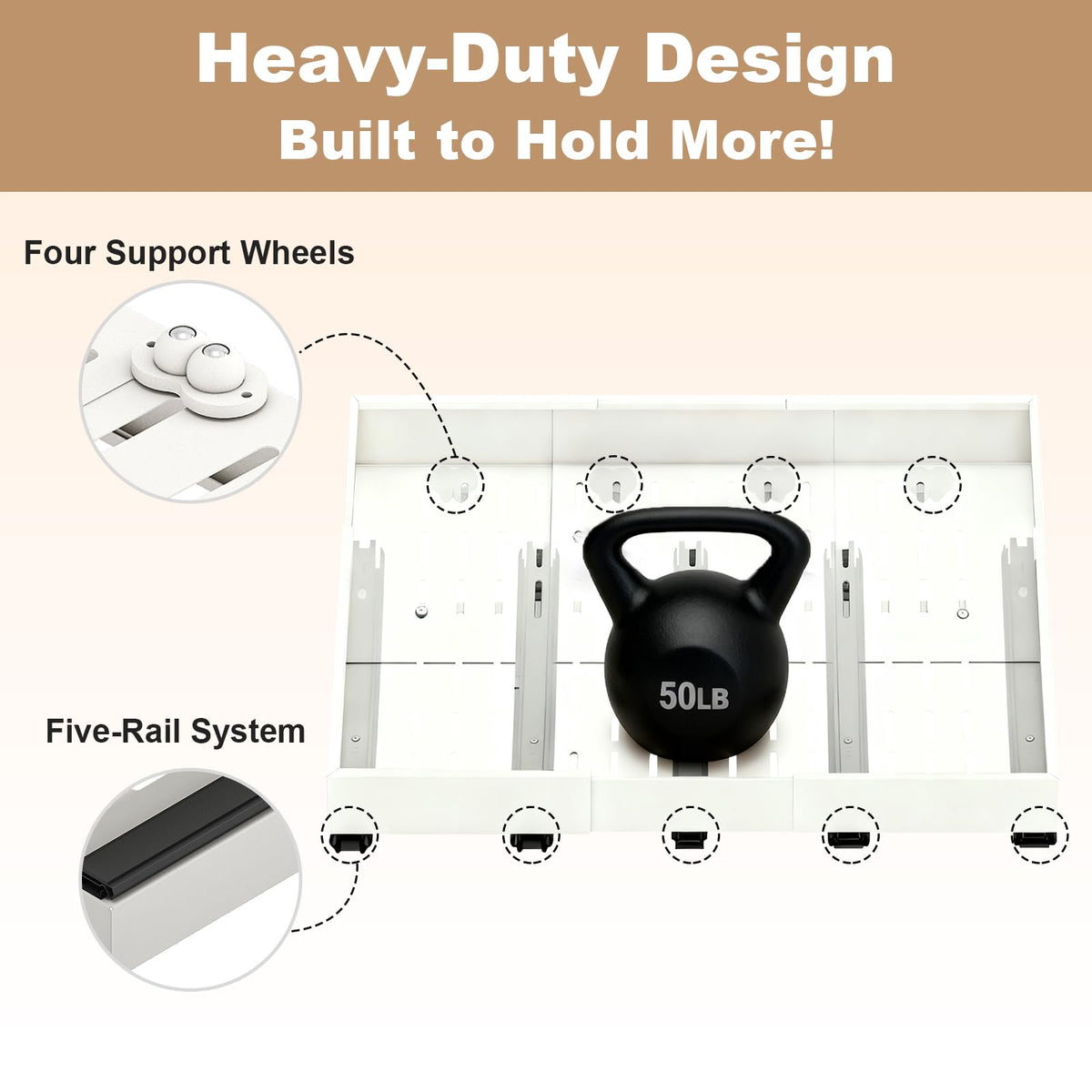 Fokyfok adjustable length and width fit many cabinet sizes.