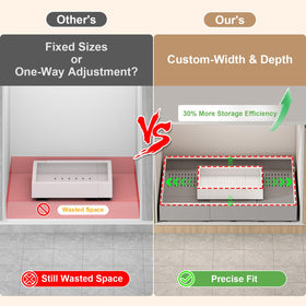 Fokyfok no-drill installation adhesive pull-out shelf upgrades cabinet.