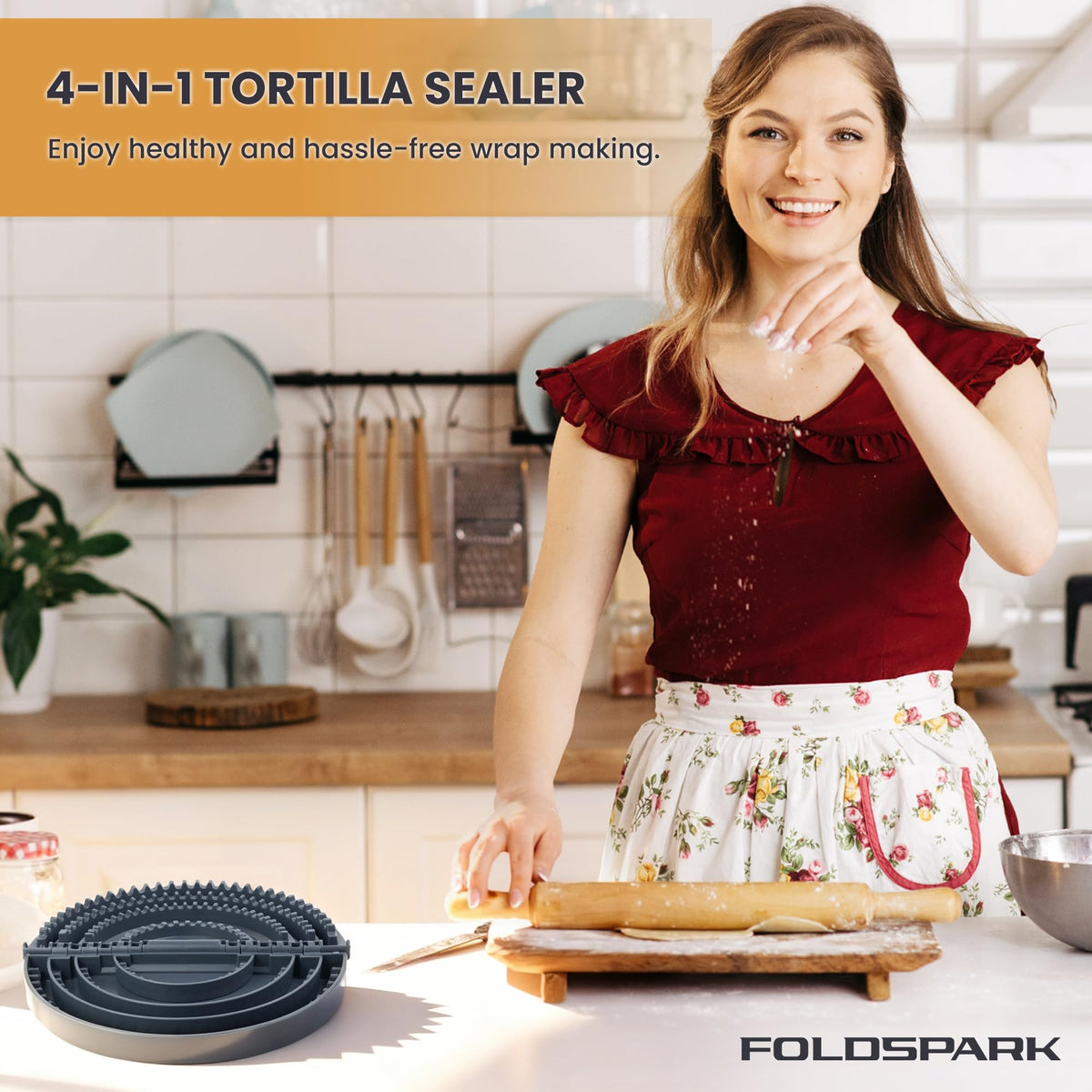 Foldspark dishwasher-safe kitchen gadget simplifies post-cook cleanup.