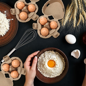 FoldTier compact egg carton ideal for markets and travel.