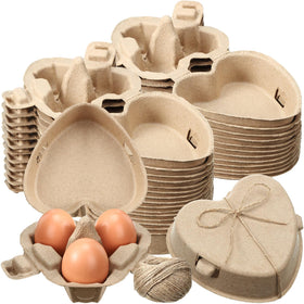 FoldTier heart-shaped egg carton for fridge storage and display.