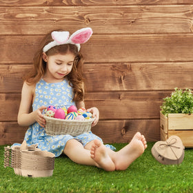 FoldTier jute rope rustic touch on egg carton display.
