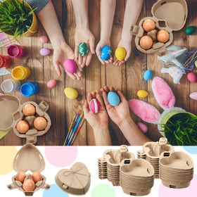FoldTier lid imprint area for custom logos on egg cartons.