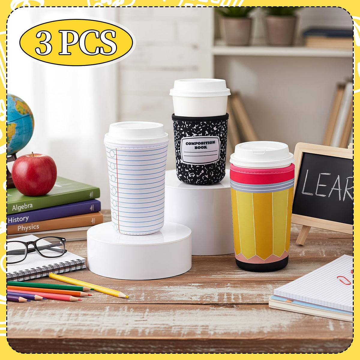 FoldTier teacher sleeve 24oz medium provides insulation for extended sipping