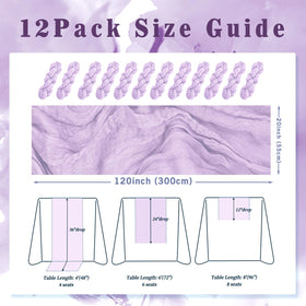 Foliafeel Lilac Cheesecloth Runner at bridal shower setup with soft ambiance