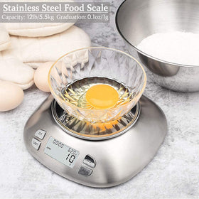 Folind scale with backlit display for easy reading in any kitchen