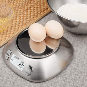 Tare and auto-zero let you weigh in any container